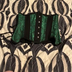 NWT Green Brocade Underbust Corset